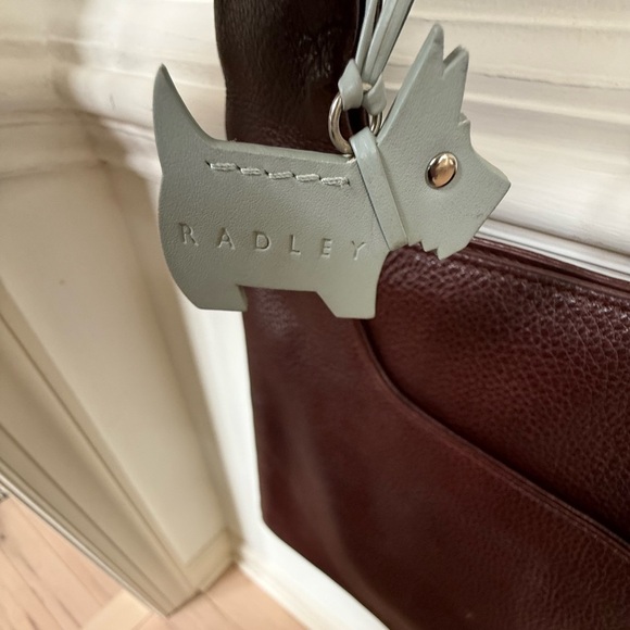 Radley London Messenger Crossbody Satchel Brown Leather Adjustable Bag - Picture 3 of 14